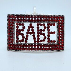 unisex style fancy BABY Letter Belt Buckle with red Rhinestone Fashion party